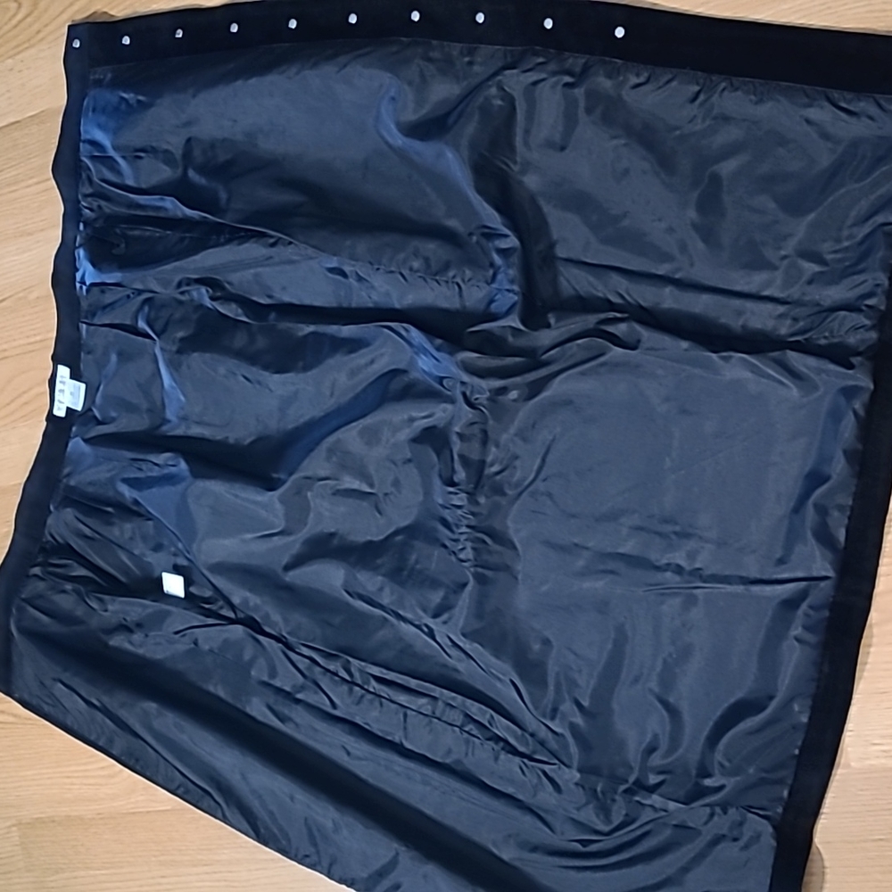 Leather Suede black skirt button front - Picture 9 of 10